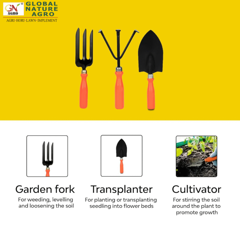 Garden Tool Kit - 5 Pc'S Kit ( Big Trawel, Small Trawel, Garden Fork, Hand Weeder And Cultivator) - Image 2