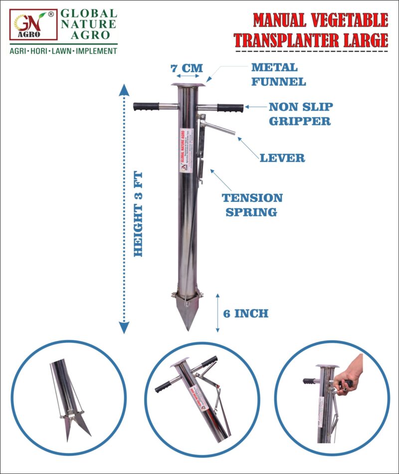 Manual Vegetable Transplanter| Bud Planter | Seed Planter | Fertilizer Planter | Flower Planter - Image 2