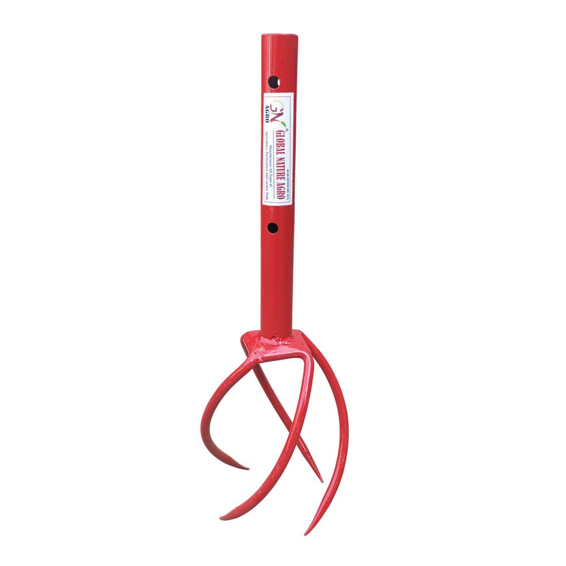 Global Nature Agro Manual Garden Hand Cultivator with T-Handle for Soil Loosening Weeding & Aeration | Heavy Duty Steel Soil Digger Tool for Farming Gardening & Plantation (Typhoon-MINI, 1) - Image 2