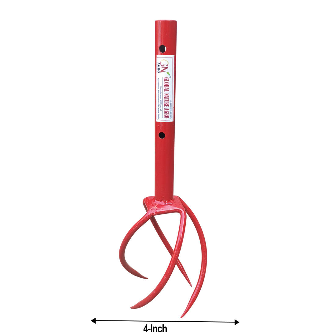 Global Nature Agro Manual Garden Hand Cultivator with T-Handle for Soil Loosening Weeding & Aeration | Heavy Duty Steel Soil Digger Tool for Farming Gardening & Plantation (Typhoon-MINI, 1) - Image 7