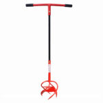 Global Nature Agro Manual Garden Hand Cultivator with T-Handle for Soil Loosening Weeding & Aeration | Heavy Duty Steel Soil Digger Tool for Farming Gardening & Plantation (Typhoon-Super-XL+Handle, 1)