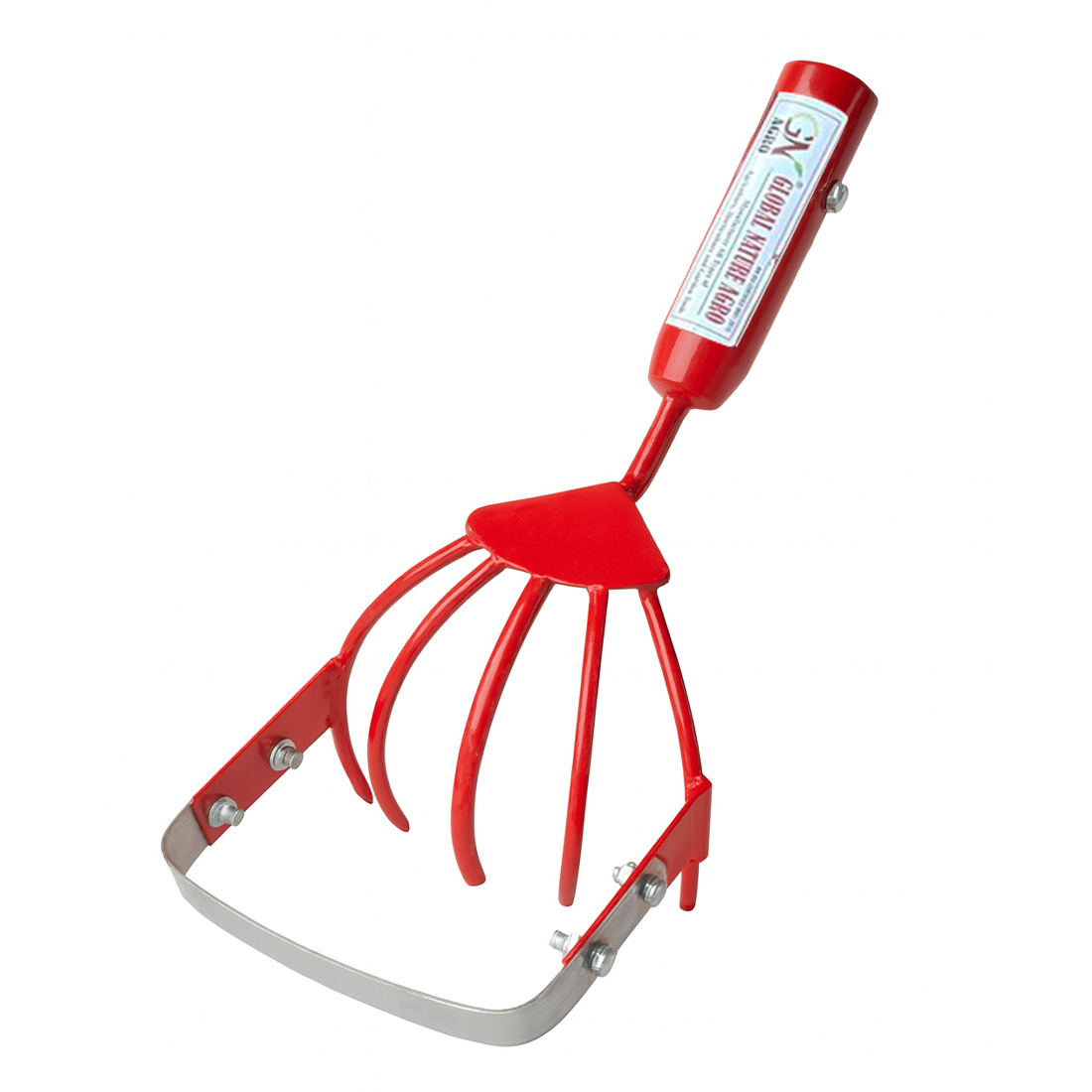 5-Finger Garden Weeder with 2 Feet Handle, 6 Inch Head, Heavy Duty Manual Cultivator with Rubber Grip for Gardening & Farming - Image 2