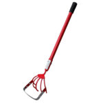 5-Finger Garden Weeder with 2 Feet Handle, 6 Inch Head, Heavy Duty Manual Cultivator with Rubber Grip for Gardening & Farming