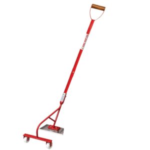 Global Nature Agro Heavy-Duty Push Weeder with Dual Wheels & 9Inch-Carbon Steel Blade | Manual Weed Remover for Farming & Gardening | Soil-Friendly Grass & Weed Cutter Tool (PushWeeder_4FtDHandle)