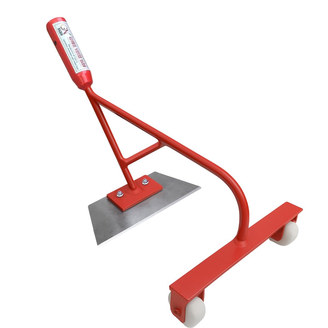 Global Nature Agro Heavy-Duty Push Weeder with Dual Wheels & 9Inch-Carbon Steel Blade | Manual Weed Remover for Farming & Gardening | Soil-Friendly Grass & Weed Cutter Tool (PushWeeder-Single)