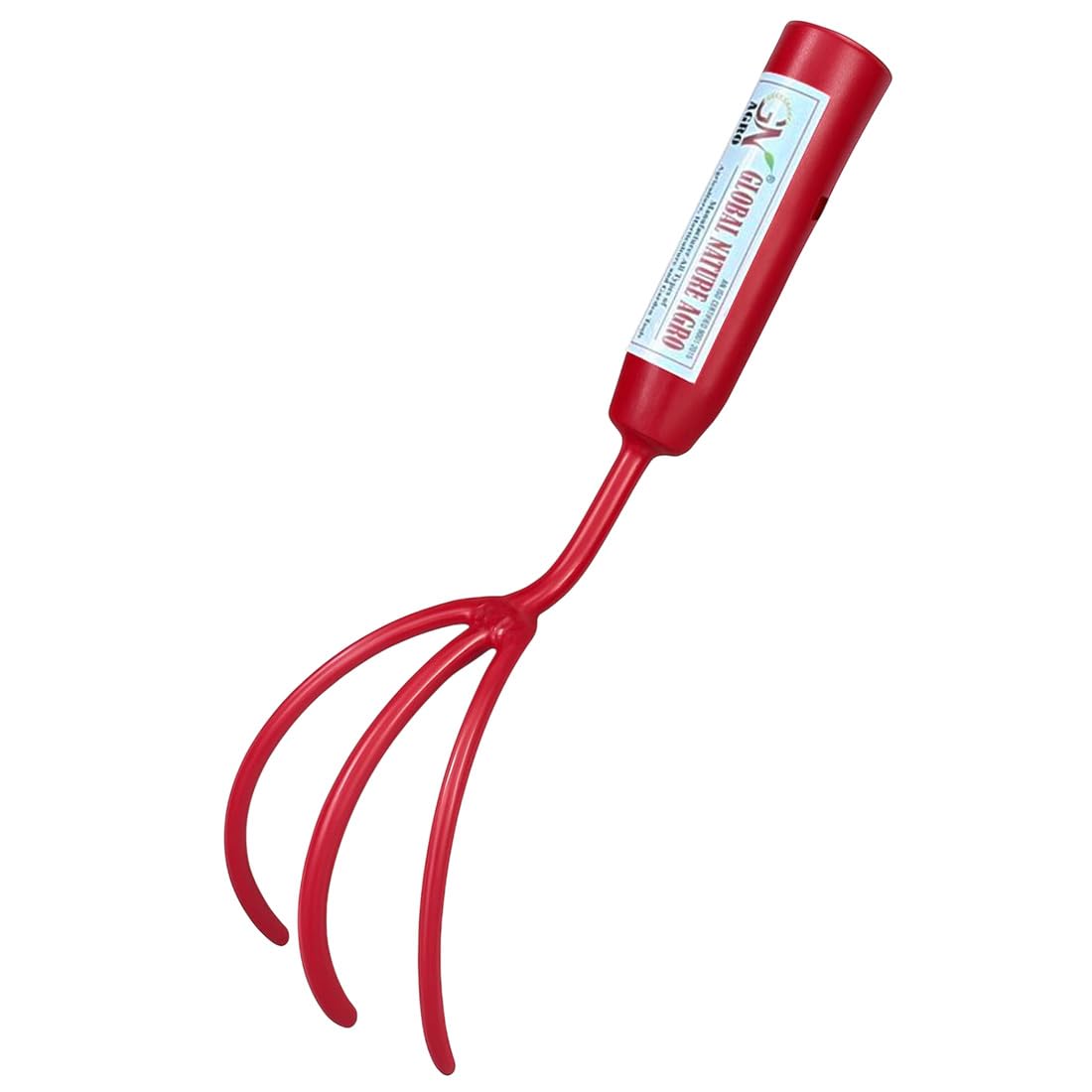 Global Nature Agro 3 Finger Garden Cultivator with 2 Feet Handle, Heavy Duty Manual Hand Weeder Tool with Rubber Grip for Soil Loosening, Weeding, Aeration & Home Gardening - Image 3