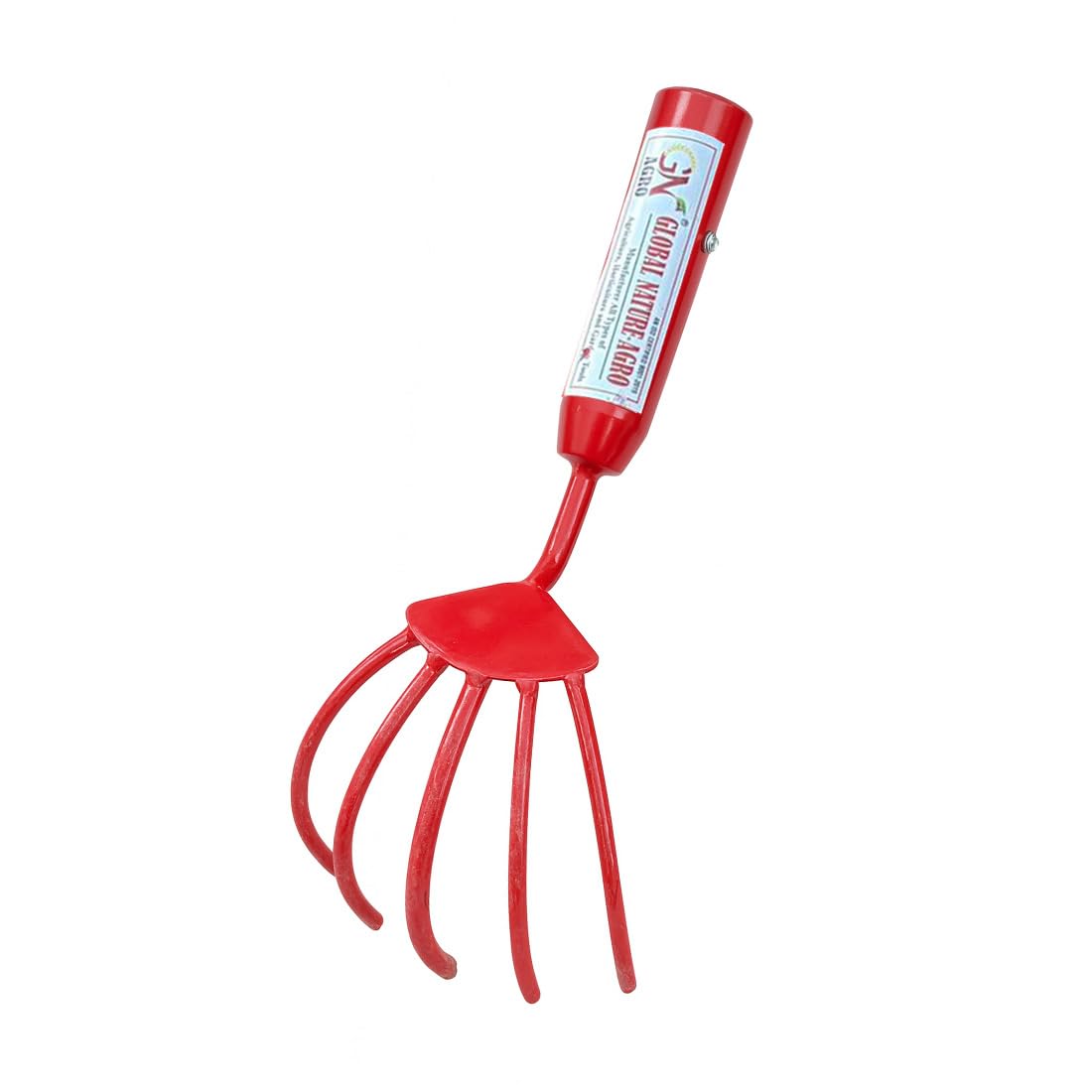 Global Nature Agro Long Handle 5-Finger Garden Cultivator with D-Grip Handle | 4.25 Feet Heavy Duty Iron Hand Weeder | 5 Inch Tines for Soil Loosening, Weeding & Gardening - Image 2