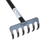 Global Nature Agro Heavy Duty Garden Rake – 6 Tine Steel Hand Rake for Soil Leveling, Cleaning & Gardening | Durable Powder-Coated Metal Head | Ideal for Farms, Gardens & Landscaping (RAKE-6TINE)