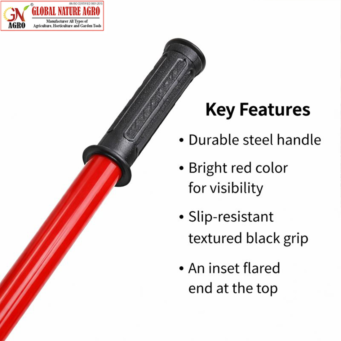 Global Nature Agro Adjustable Steel Handle with Rubber Grip | 2 Feet to 4.25 Feet Extendable Handle for Garden Tools | Heavy Duty Rust-Resistant Handle for Agriculture & Gardening - Image 4