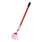 Global Nature Agro 5-Tine Hand Cultivator with 2feet Steel Handle for Weed Remover | Heavy Duty Manual Weeding Tool for Garden, Farm & Vegetable Fields