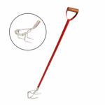 Global Nature Agro Heavy Duty Manual Garden Cultivator with Long Handle – Stainless Steel 3-Prong Hand Weeder for Soil Loosening, Weeding & Farming