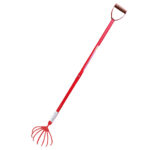 Global Nature Agro 7-Tine Hand Cultivator with 4.25 feet Handle for Weed Remover | Heavy Duty Manual Weeding Tool for Garden, Farm & Vegetable Fields (Weedivator-7Finger-4.25Ft-DHandle, 1)